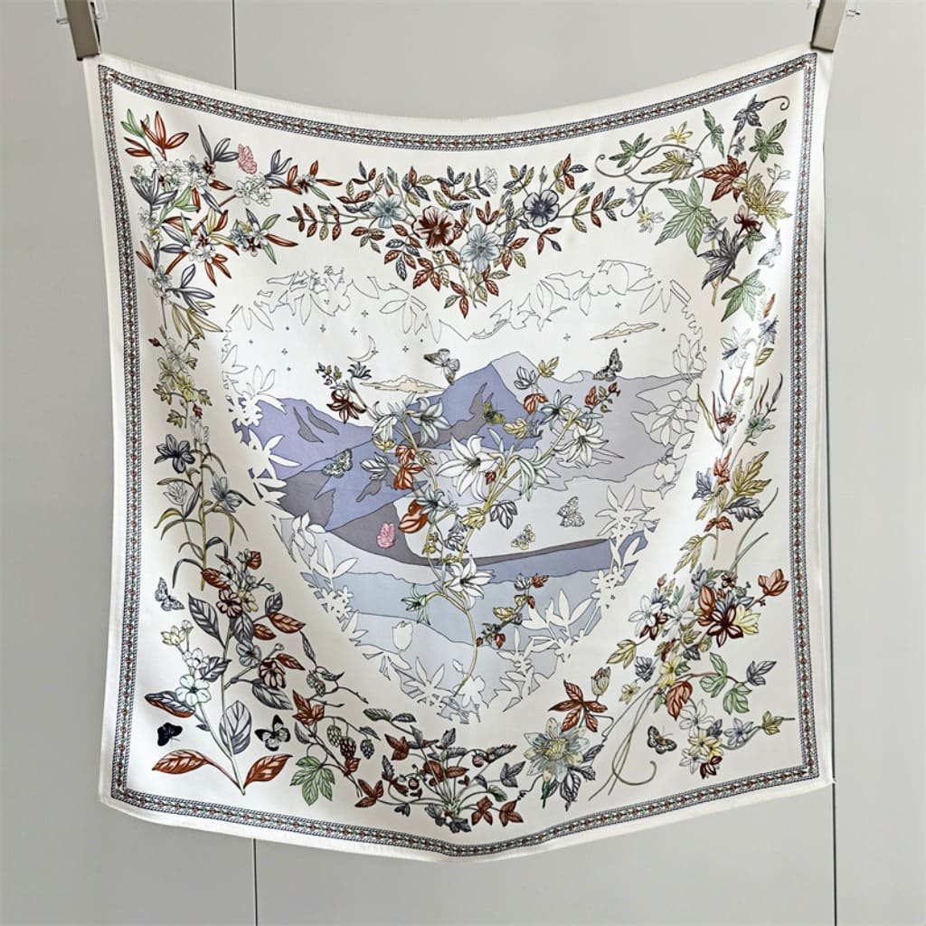 MaraSilk Pure Mulberry Silk Scarf - Square Crepe Satin MS219 25" x 25" MS21903