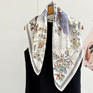 MaraSilk Pure Mulberry Silk Scarf - Square Crepe Satin MS219