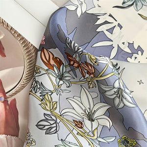 MaraSilk Pure Mulberry Silk Scarf - Square Crepe Satin MS219