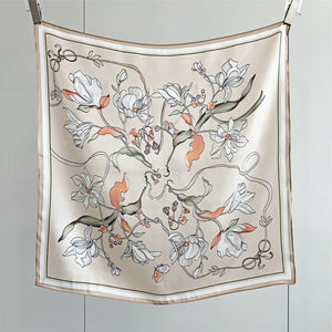 MaraSilk Pure Mulberry Silk Scarf - Square Crepe Satin MS219 25" x 25" MS21905