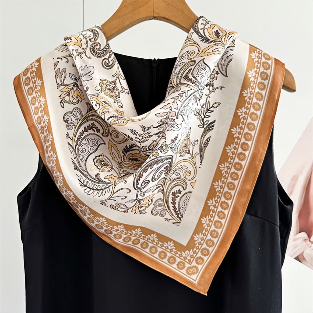 MaraSilk Pure Mulberry Silk Scarf - Square Crepe Satin MS219