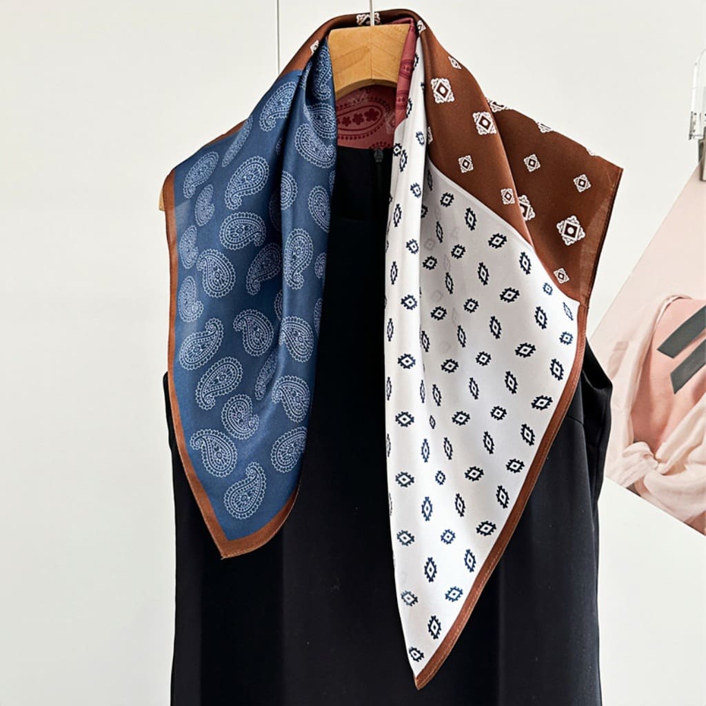 MaraSilk Pure Mulberry Silk Scarf - Square Crepe Satin MS219