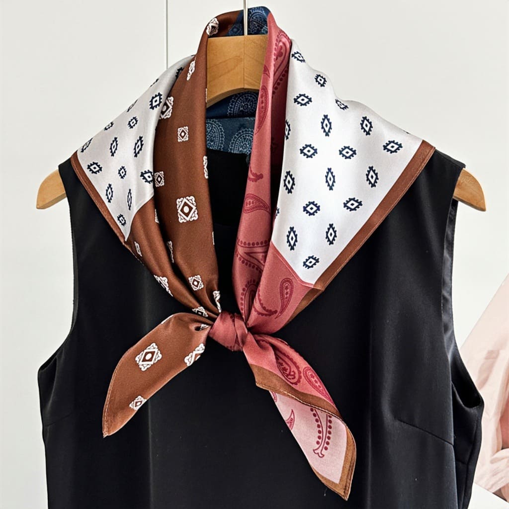 MaraSilk Pure Mulberry Silk Scarf - Square Crepe Satin MS219