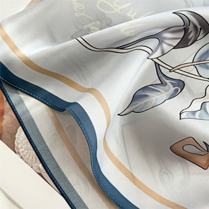 MaraSilk Pure Mulberry Silk Scarf - Square Crepe Satin MS219