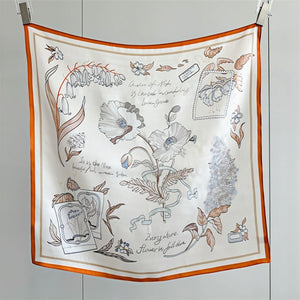 MaraSilk Pure Mulberry Silk Scarf - Square Crepe Satin MS219 25" x 25" MS21902