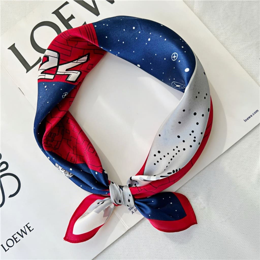 MaraSilk Pure Mulberry Silk Scarf Square Crepe Satin MS22-13