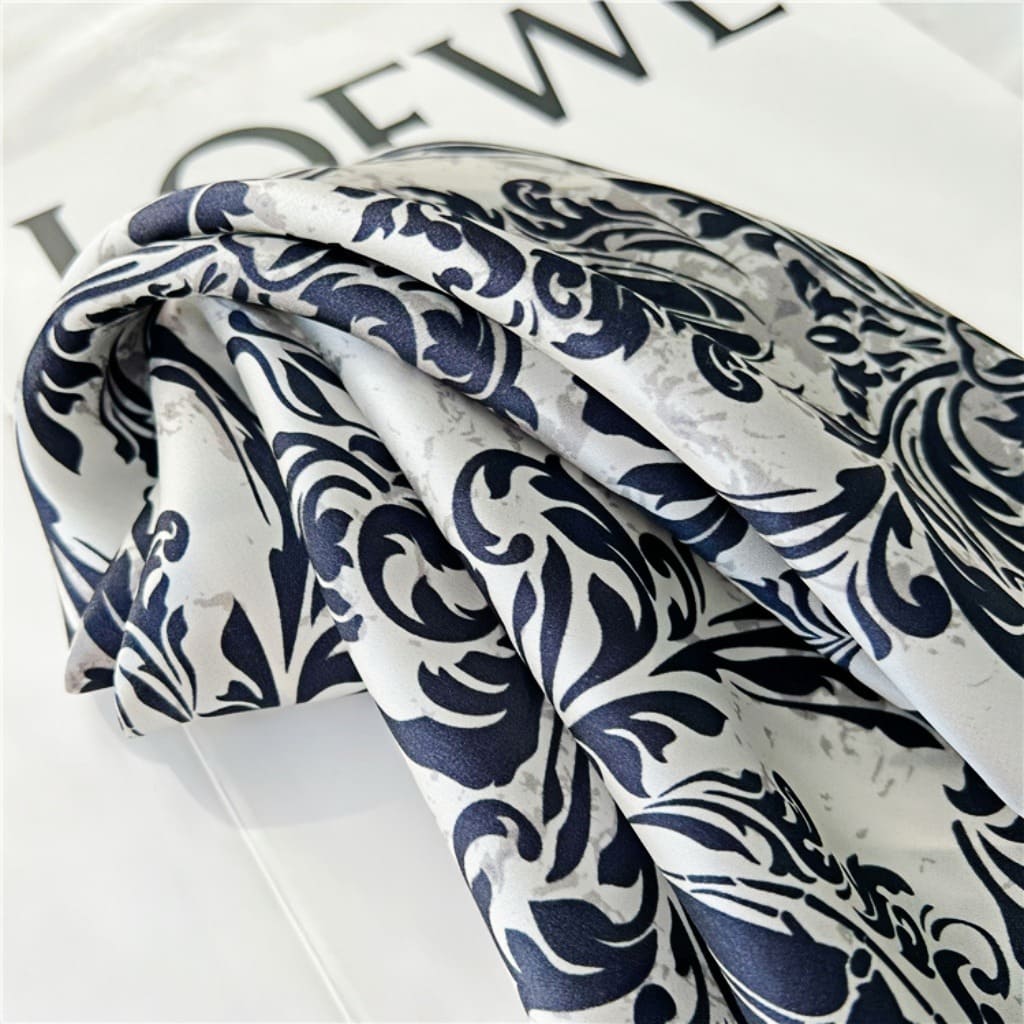 MaraSilk Pure Mulberry Silk Scarf Square Crepe Satin MS22-17