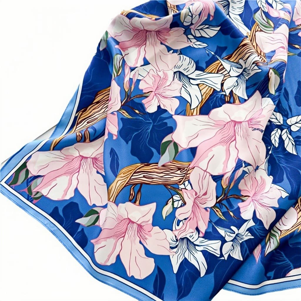 MaraSilk Pure Mulberry Silk Scarf - Square Crepe Satin MS220