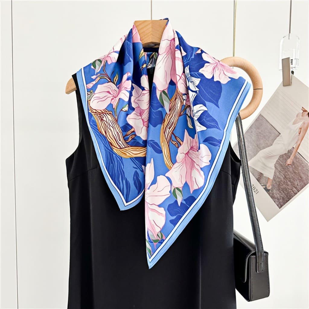 MaraSilk Pure Mulberry Silk Scarf - Square Crepe Satin MS220