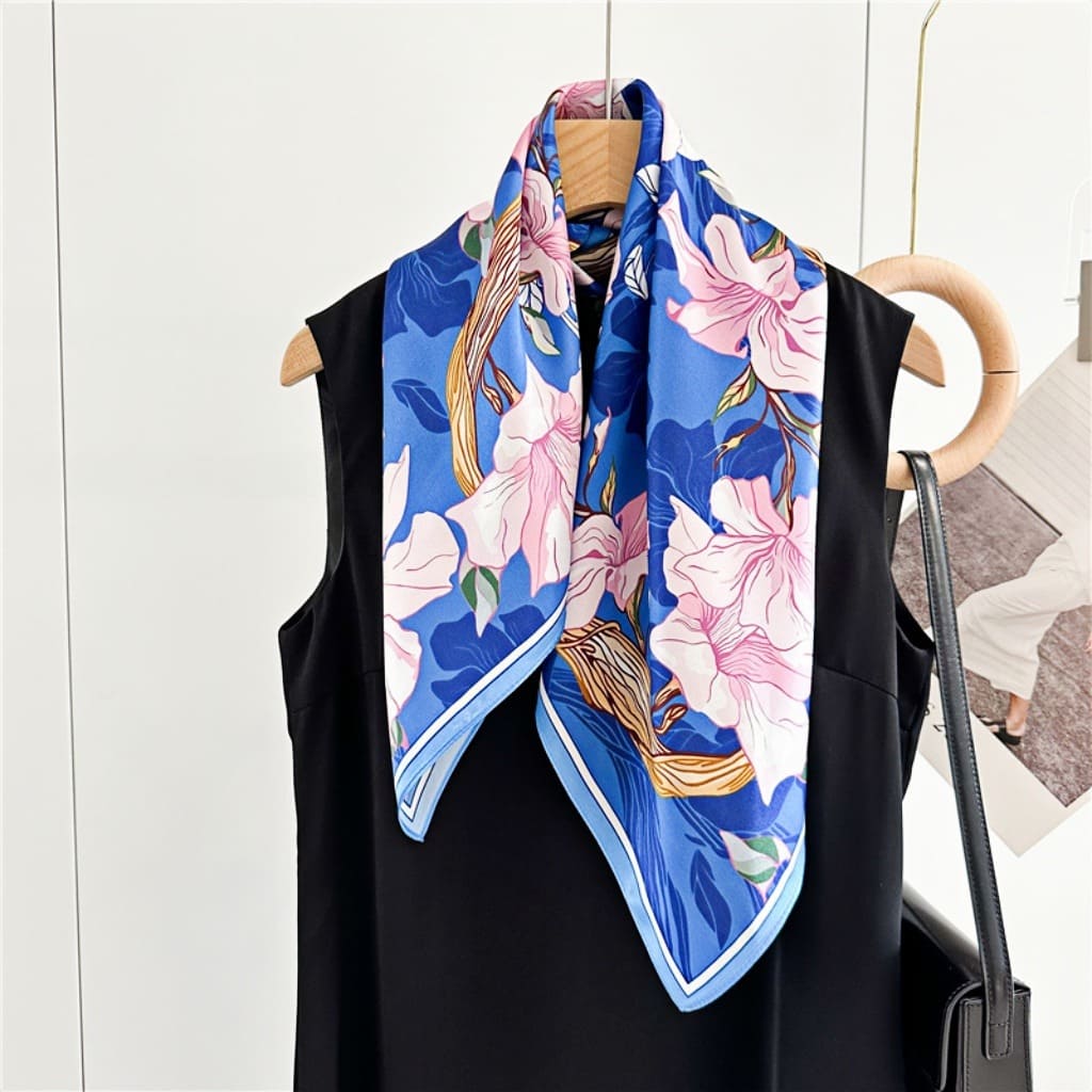 MaraSilk Pure Mulberry Silk Scarf - Square Crepe Satin MS220