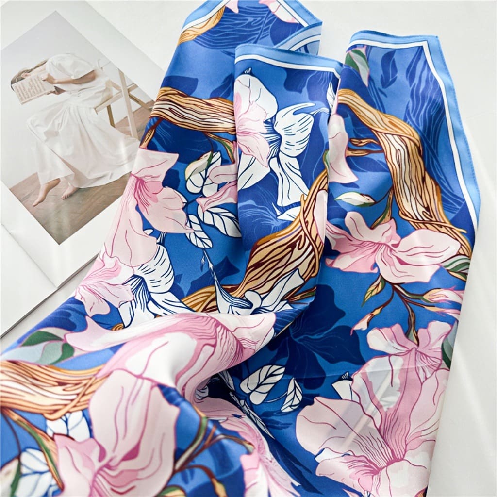 MaraSilk Pure Mulberry Silk Scarf - Square Crepe Satin MS220