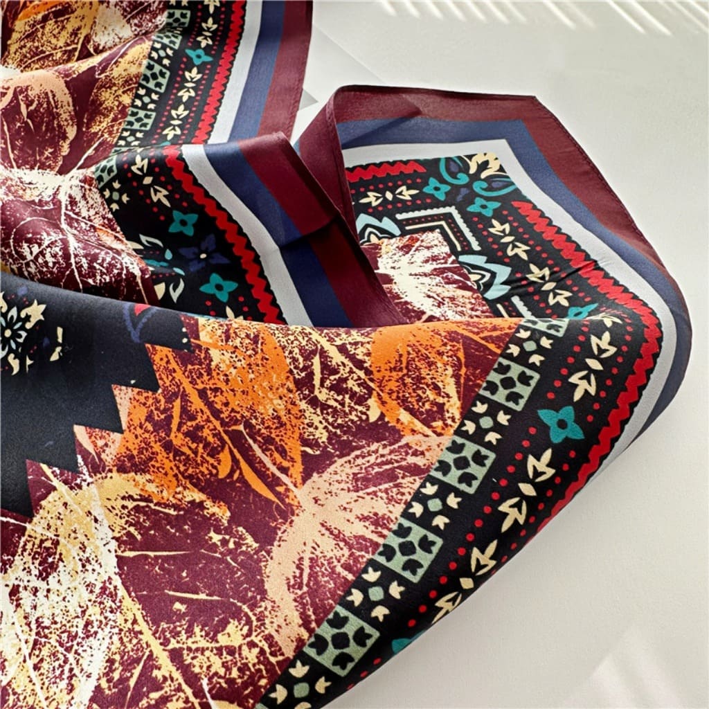 MaraSilk Pure Mulberry Silk Scarf - Square Crepe Satin MS221