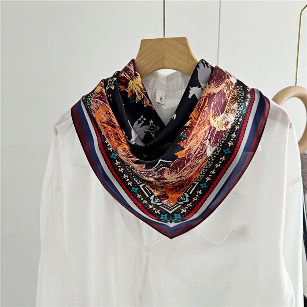 MaraSilk Pure Mulberry Silk Scarf - Square Crepe Satin MS221