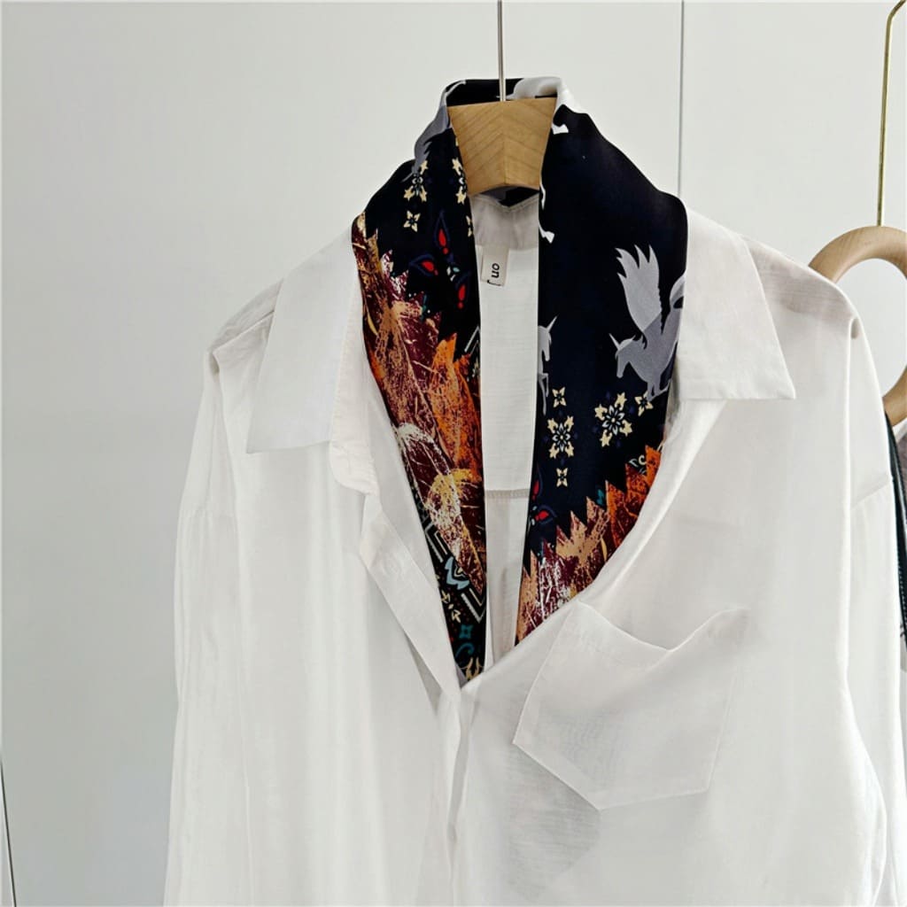 MaraSilk Pure Mulberry Silk Scarf - Square Crepe Satin MS221