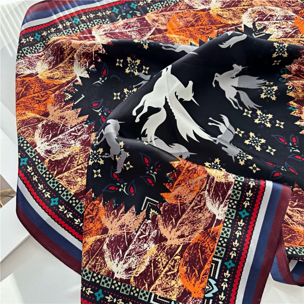 MaraSilk Pure Mulberry Silk Scarf - Square Crepe Satin MS221