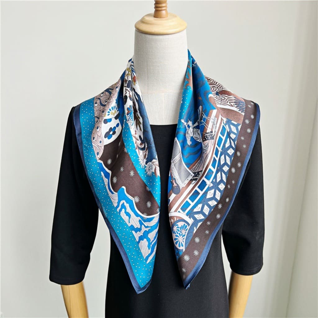 MaraSilk Pure Mulberry Silk Scarf - Square Crepe Satin MS222