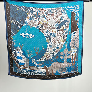 MaraSilk Pure Mulberry Silk Scarf - Square Crepe Satin MS222 25" x 25" MS22202