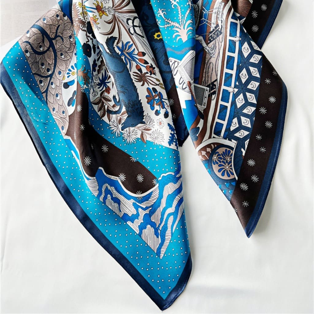 MaraSilk Pure Mulberry Silk Scarf - Square Crepe Satin MS222