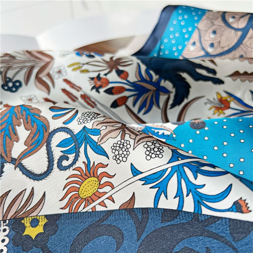 MaraSilk Pure Mulberry Silk Scarf - Square Crepe Satin MS222