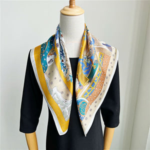 MaraSilk Pure Mulberry Silk Scarf - Square Crepe Satin MS222