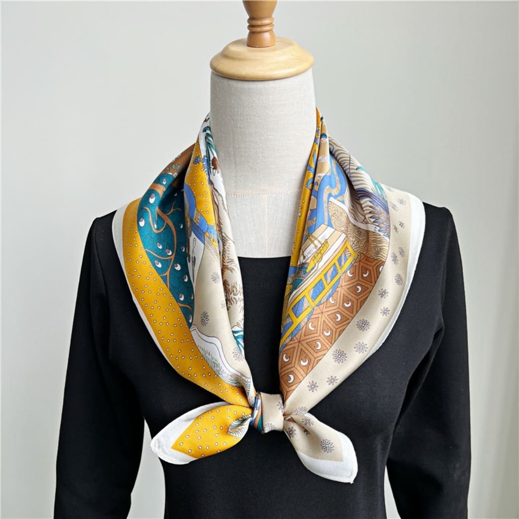 MaraSilk Pure Mulberry Silk Scarf - Square Crepe Satin MS222