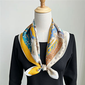 MaraSilk Pure Mulberry Silk Scarf - Square Crepe Satin MS222