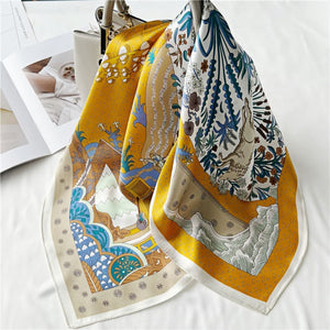 MaraSilk Pure Mulberry Silk Scarf - Square Crepe Satin MS222