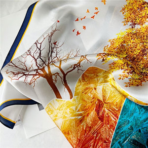 MaraSilk Pure Mulberry Silk Scarf - Square Crepe Satin MS223