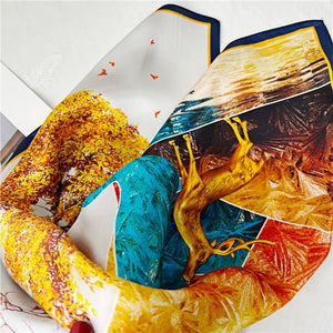 MaraSilk Pure Mulberry Silk Scarf - Square Crepe Satin MS223