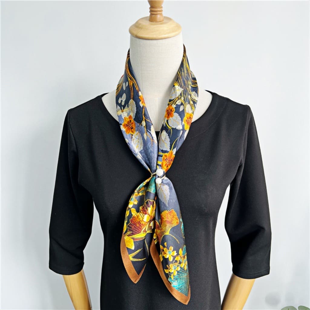 MaraSilk Pure Mulberry Silk Scarf - Square Crepe Satin MS224