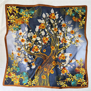 MaraSilk Pure Mulberry Silk Scarf - Square Crepe Satin MS224