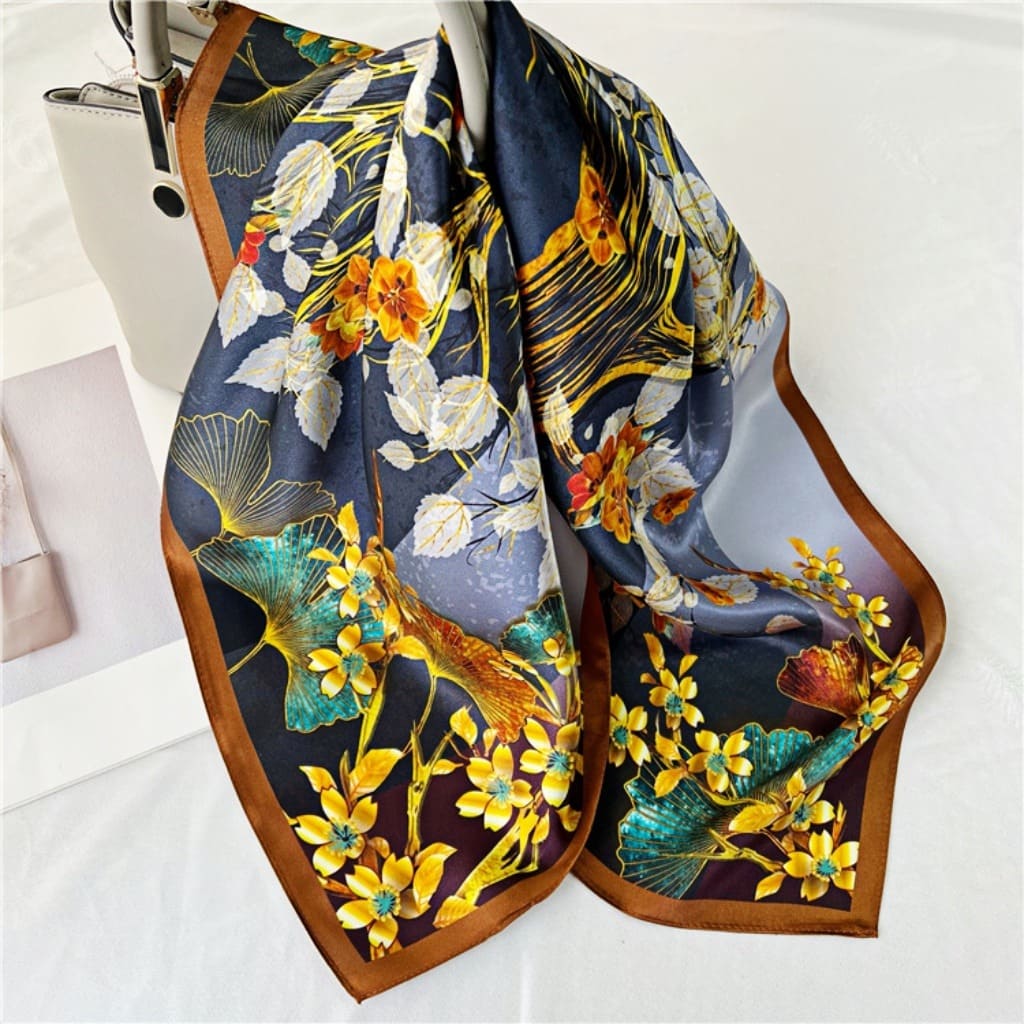 MaraSilk Pure Mulberry Silk Scarf - Square Crepe Satin MS224
