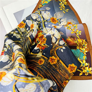 MaraSilk Pure Mulberry Silk Scarf - Square Crepe Satin MS224
