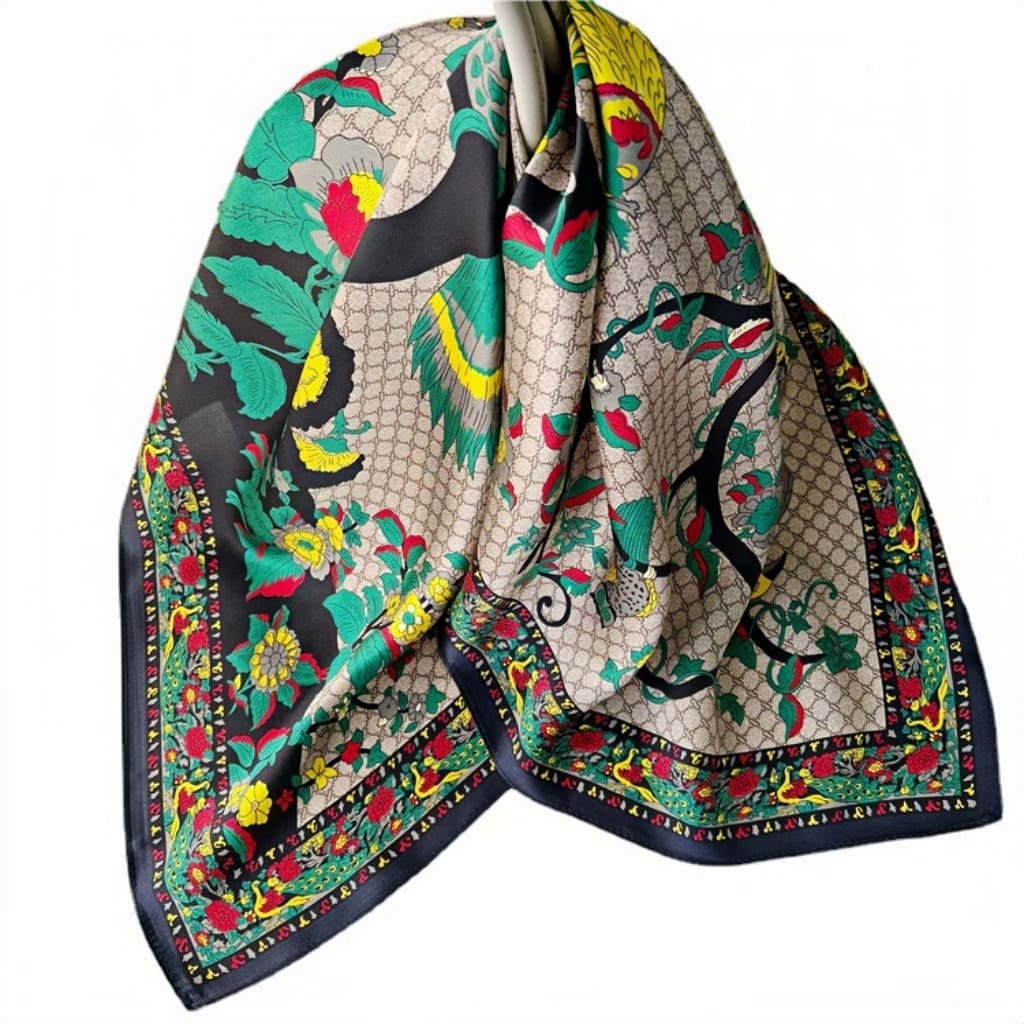 MaraSilk Pure Mulberry Silk Scarf - Square Crepe Satin MS225