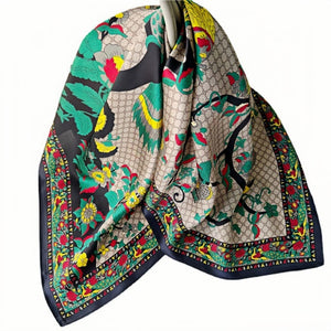 MaraSilk Pure Mulberry Silk Scarf - Square Crepe Satin MS225