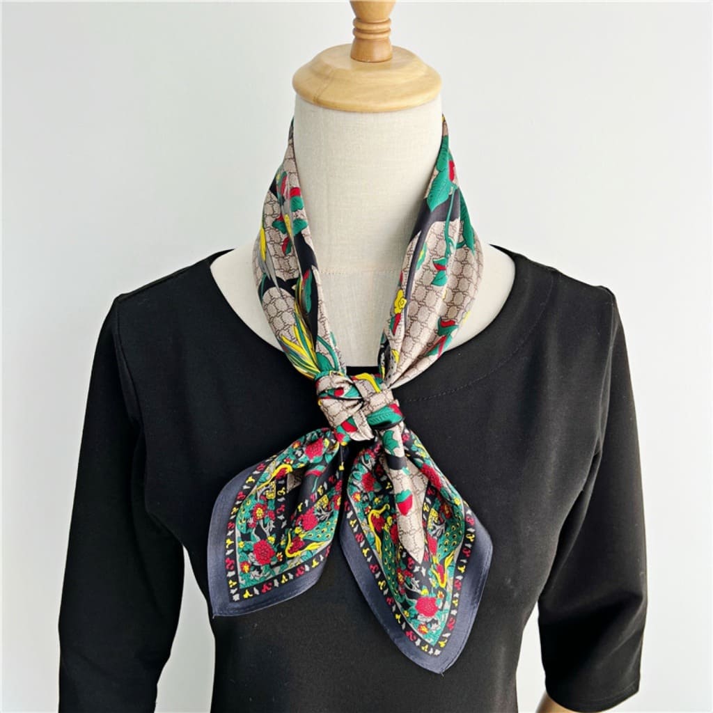 MaraSilk Pure Mulberry Silk Scarf - Square Crepe Satin MS225