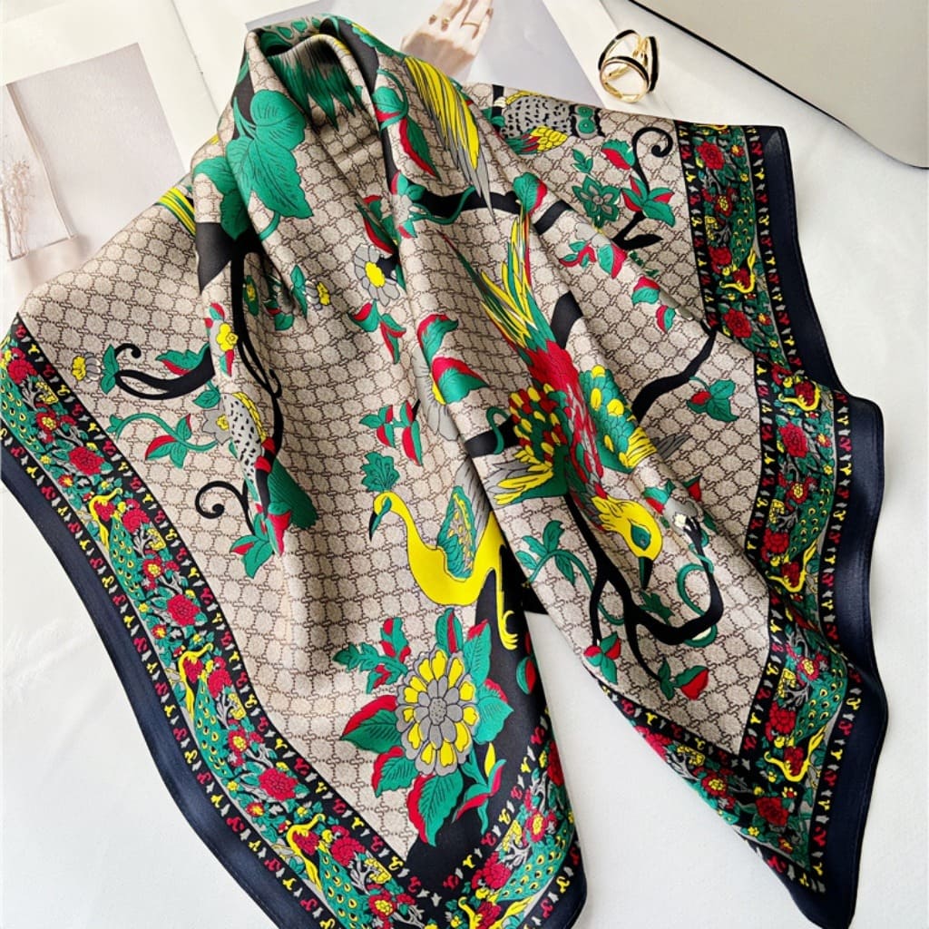 MaraSilk Pure Mulberry Silk Scarf - Square Crepe Satin MS225