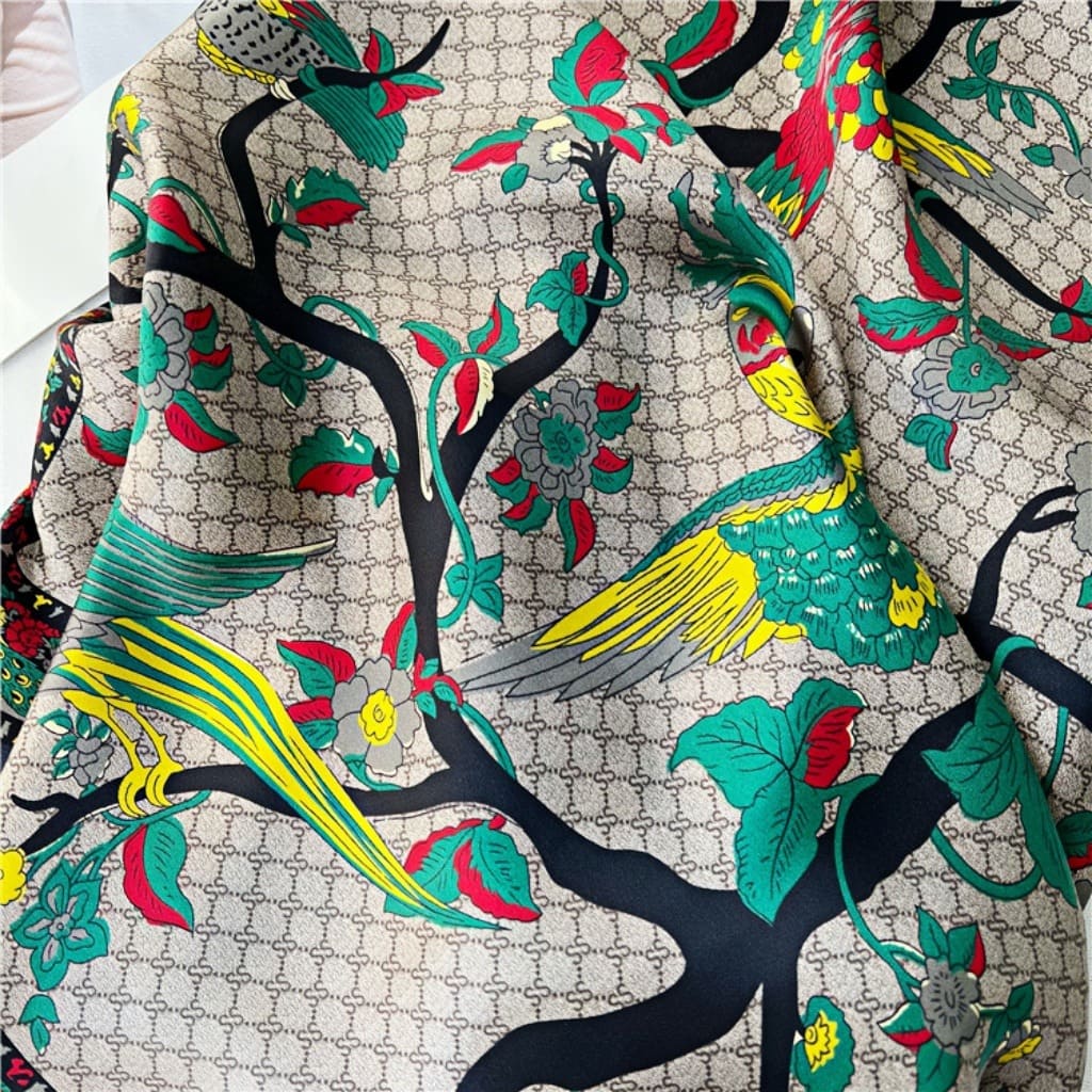 MaraSilk Pure Mulberry Silk Scarf - Square Crepe Satin MS225