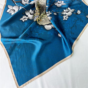 MaraSilk Pure Mulberry Silk Scarf - Square Crepe Satin MS227