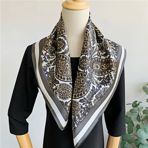 MaraSilk Pure Mulberry Silk Scarf - Square Crepe Satin MS228