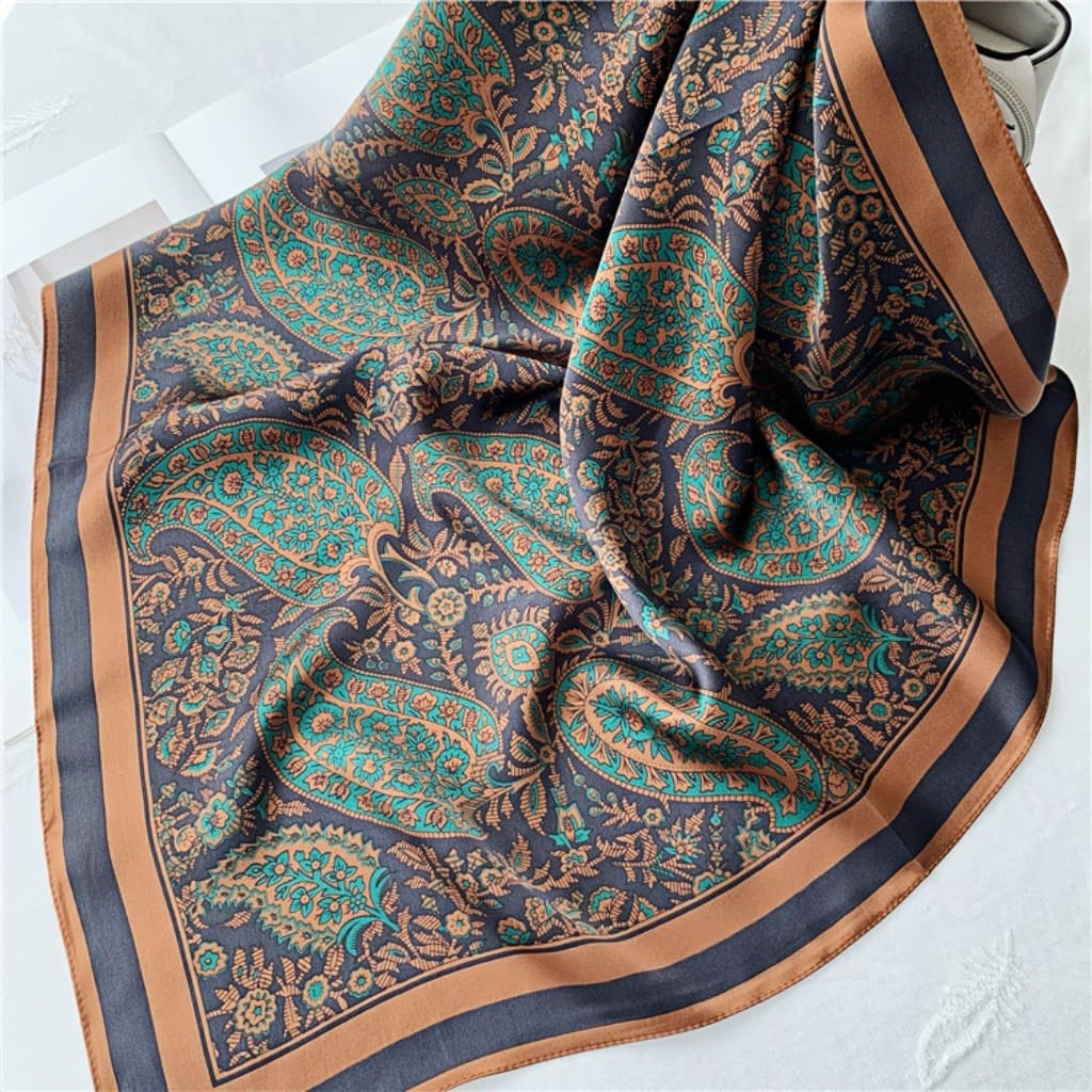 MaraSilk Pure Mulberry Silk Scarf - Square Crepe Satin MS228