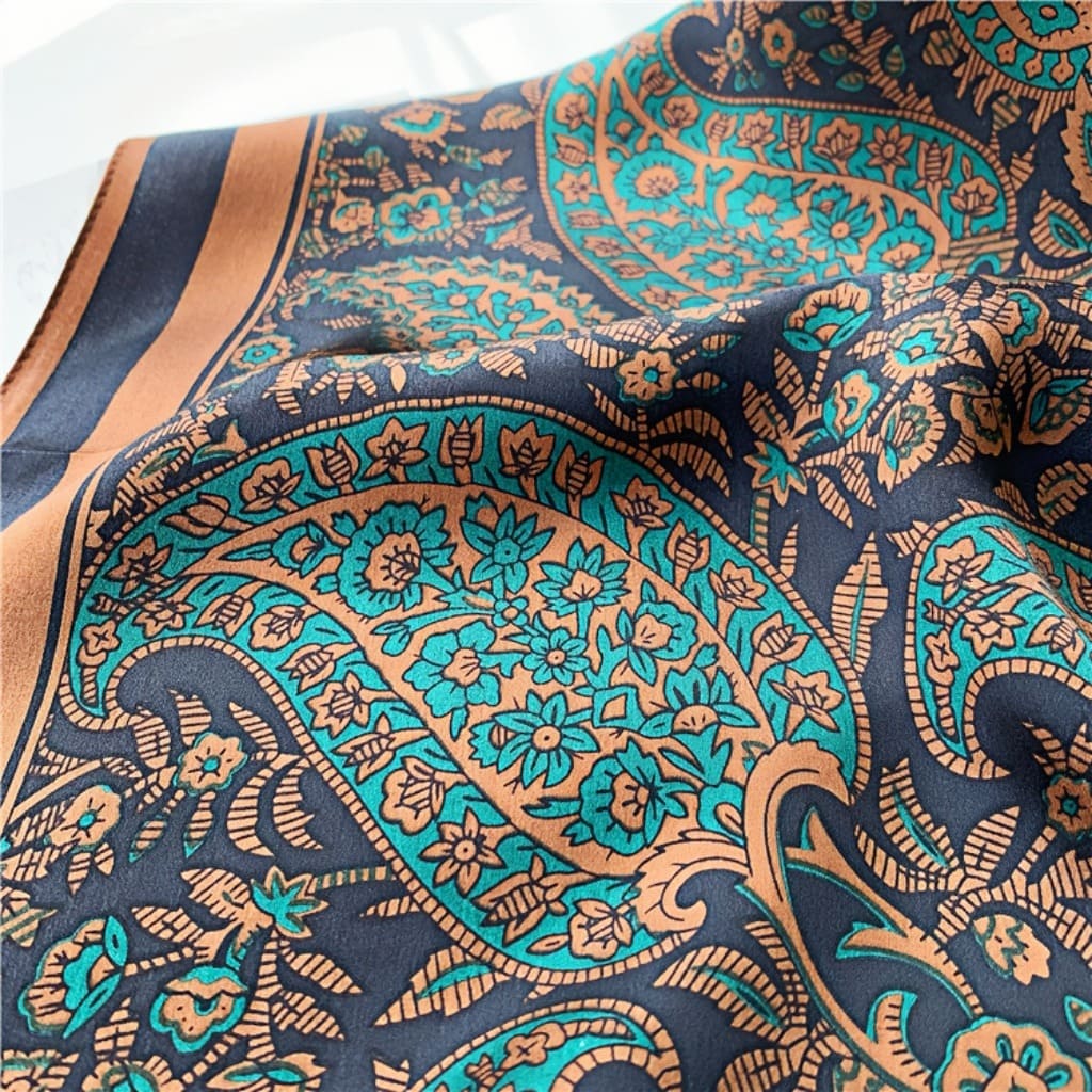 MaraSilk Pure Mulberry Silk Scarf - Square Crepe Satin MS228