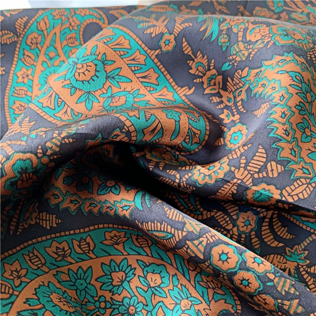 MaraSilk Pure Mulberry Silk Scarf - Square Crepe Satin MS228