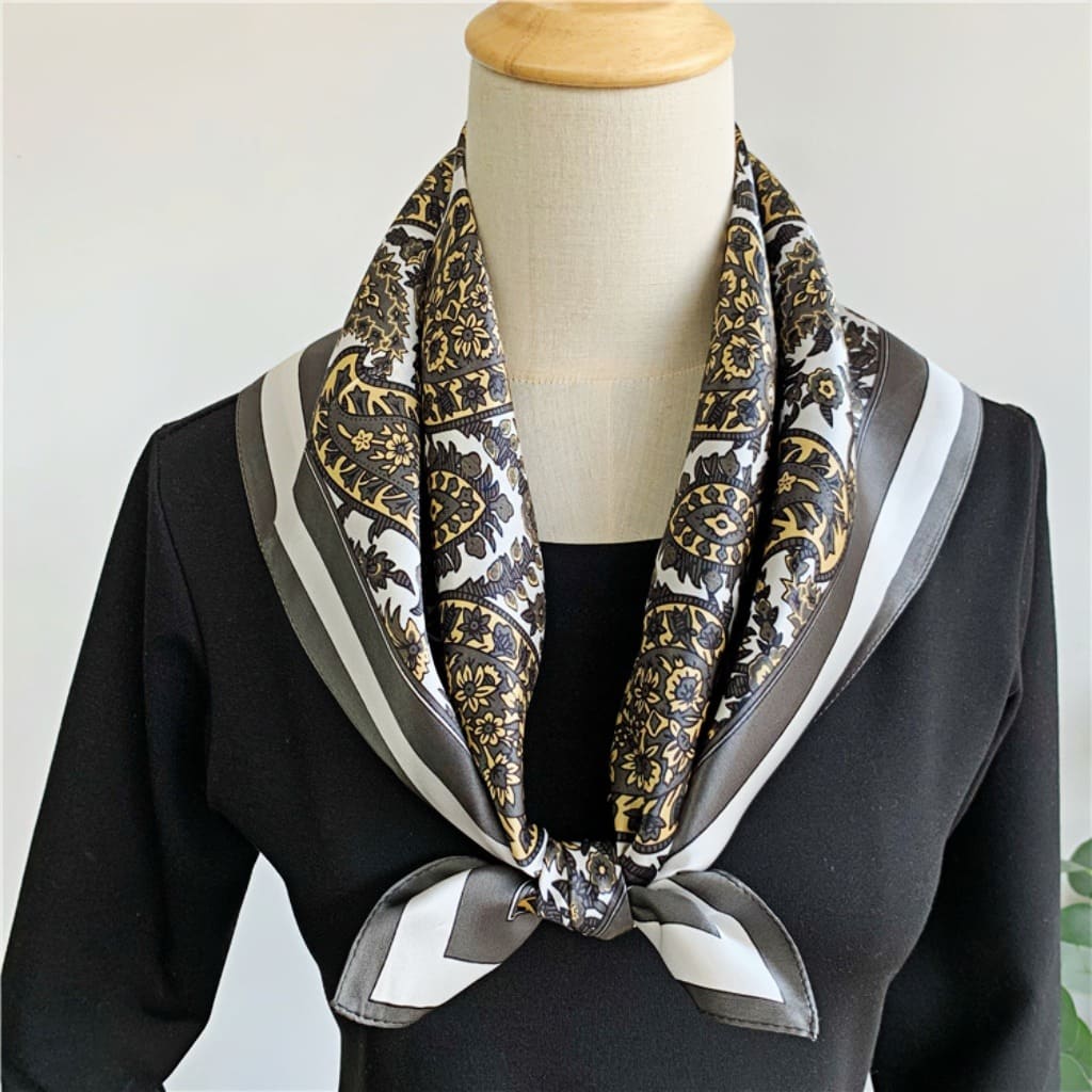 MaraSilk Pure Mulberry Silk Scarf - Square Crepe Satin MS228