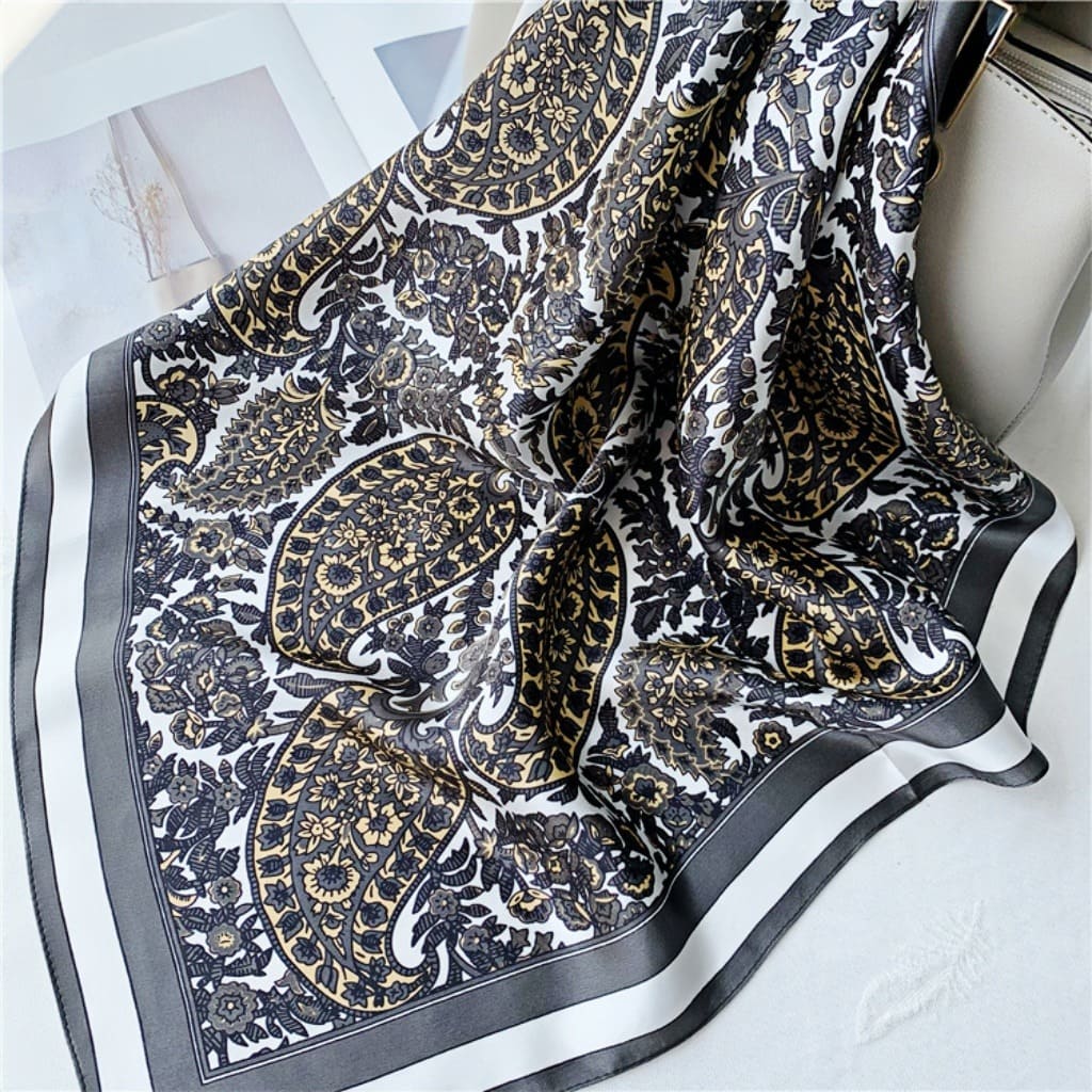 MaraSilk Pure Mulberry Silk Scarf - Square Crepe Satin MS228