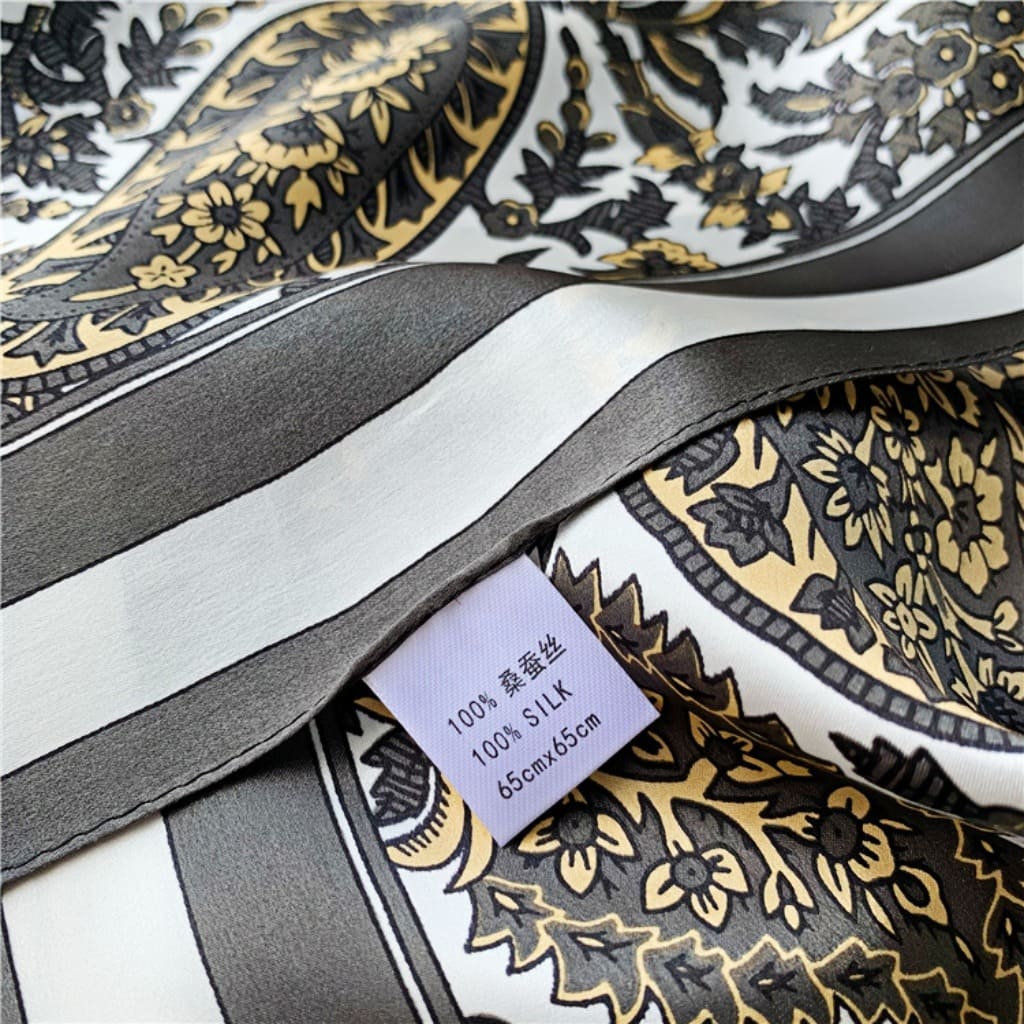 MaraSilk Pure Mulberry Silk Scarf - Square Crepe Satin MS228