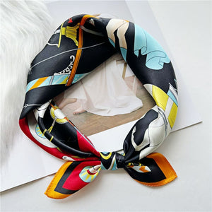 MaraSilk Pure Mulberry Silk Scarf Square Crepe Satin MS23-4