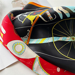 MaraSilk Pure Mulberry Silk Scarf Square Crepe Satin MS23-5