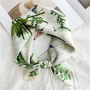 MaraSilk Pure Mulberry Silk Scarf Square Crepe Satin MS24-1