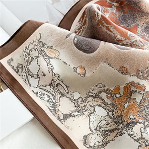 MaraSilk Pure Mulberry Silk Scarf Square Crepe Satin MS24-11